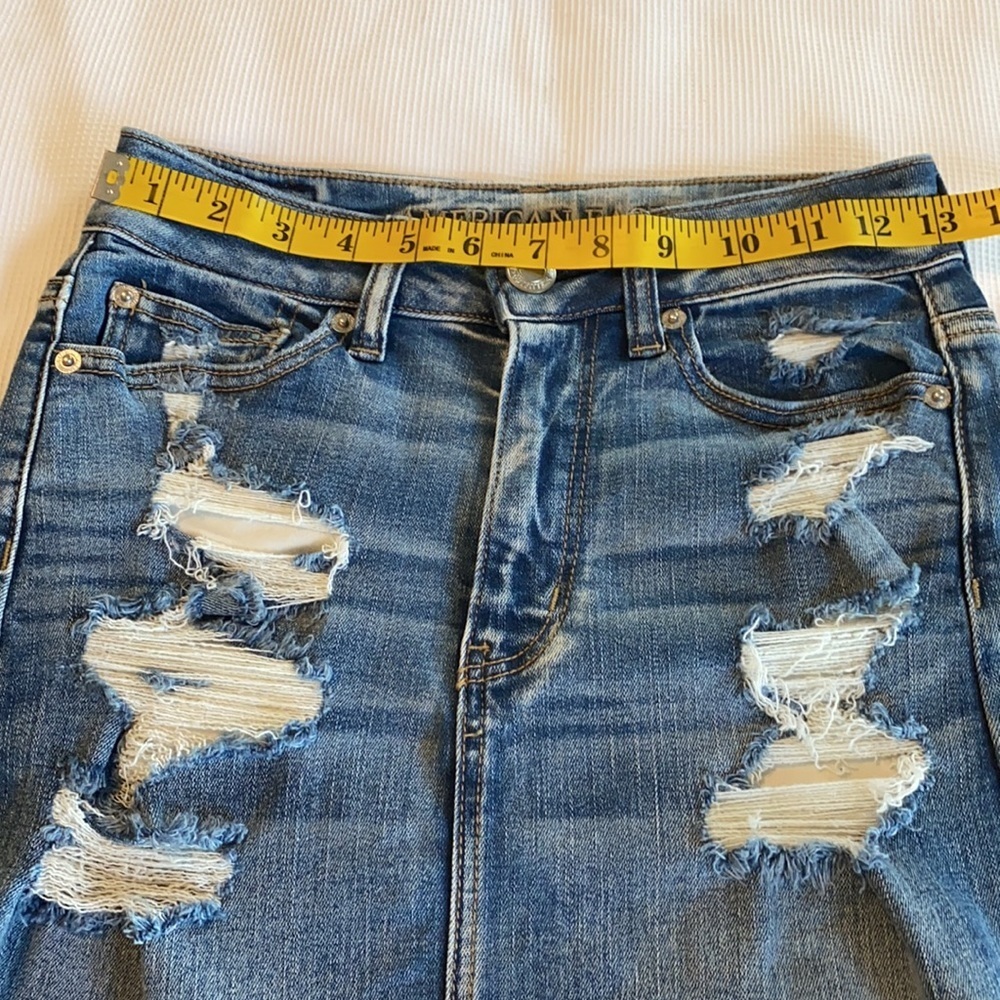 American Eagle next level stretch X jeans skirt 2 - Picture 2 of 12